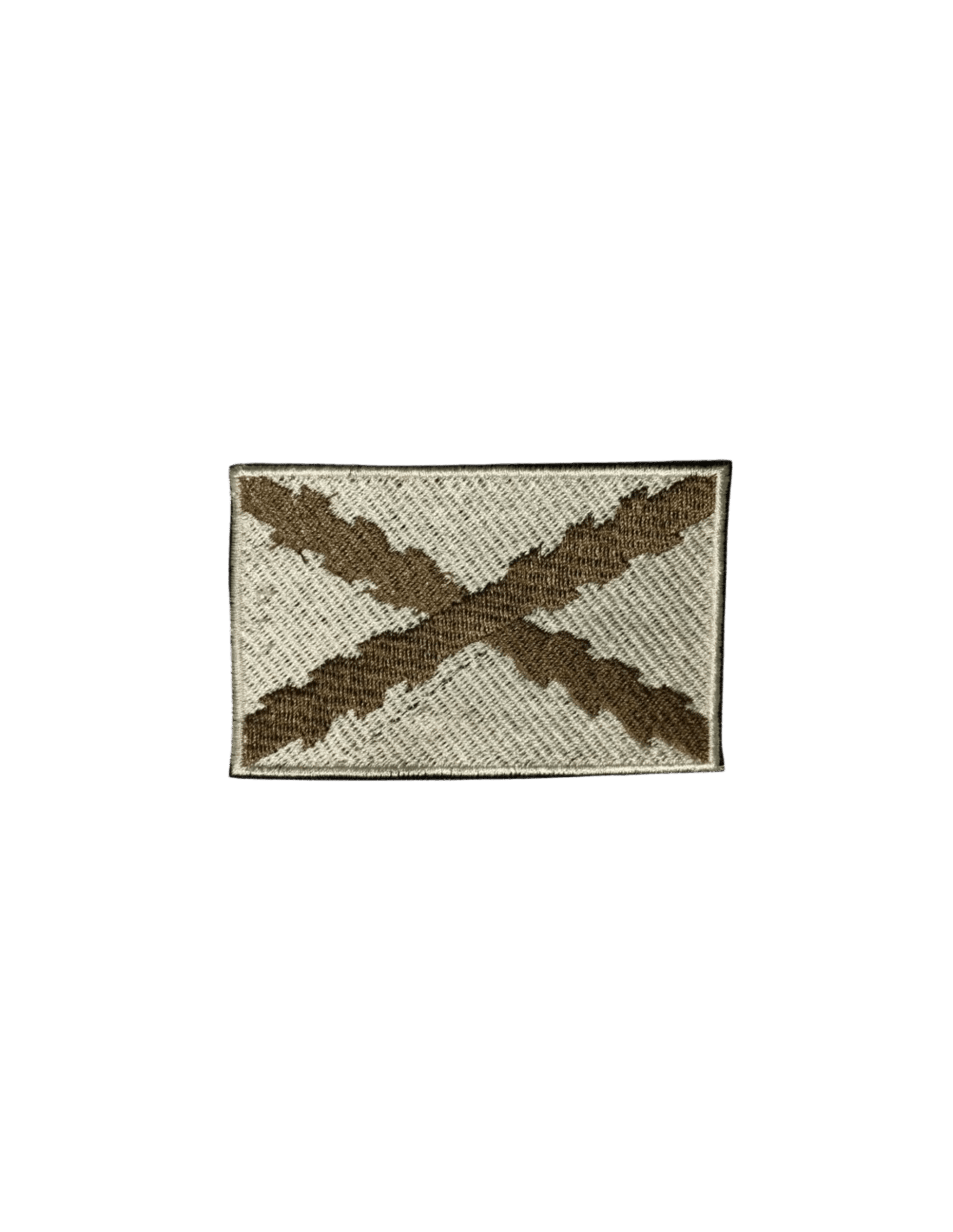 PARCHE BORDADO BANDERA TERCIOS (MARRÓN) 5.5CM X 8.8CM - 1