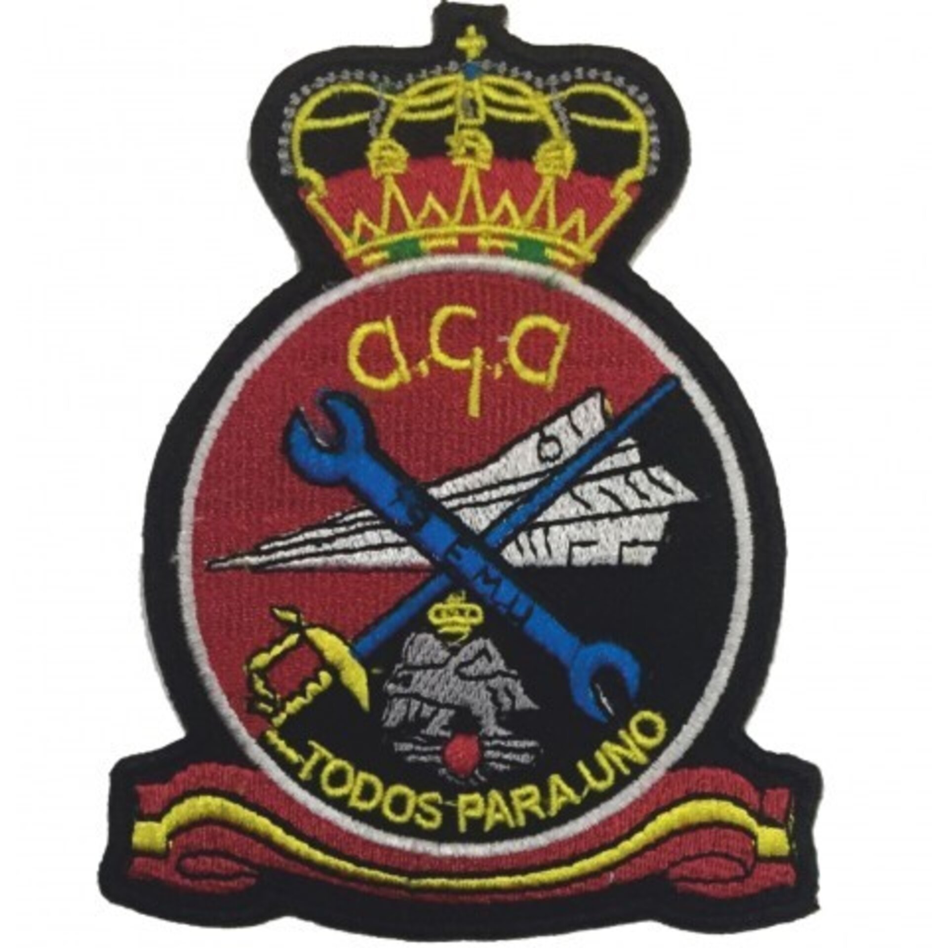 Parche Mecánicos A.G.A. "...Todos para uno" escudo bordado - 1
