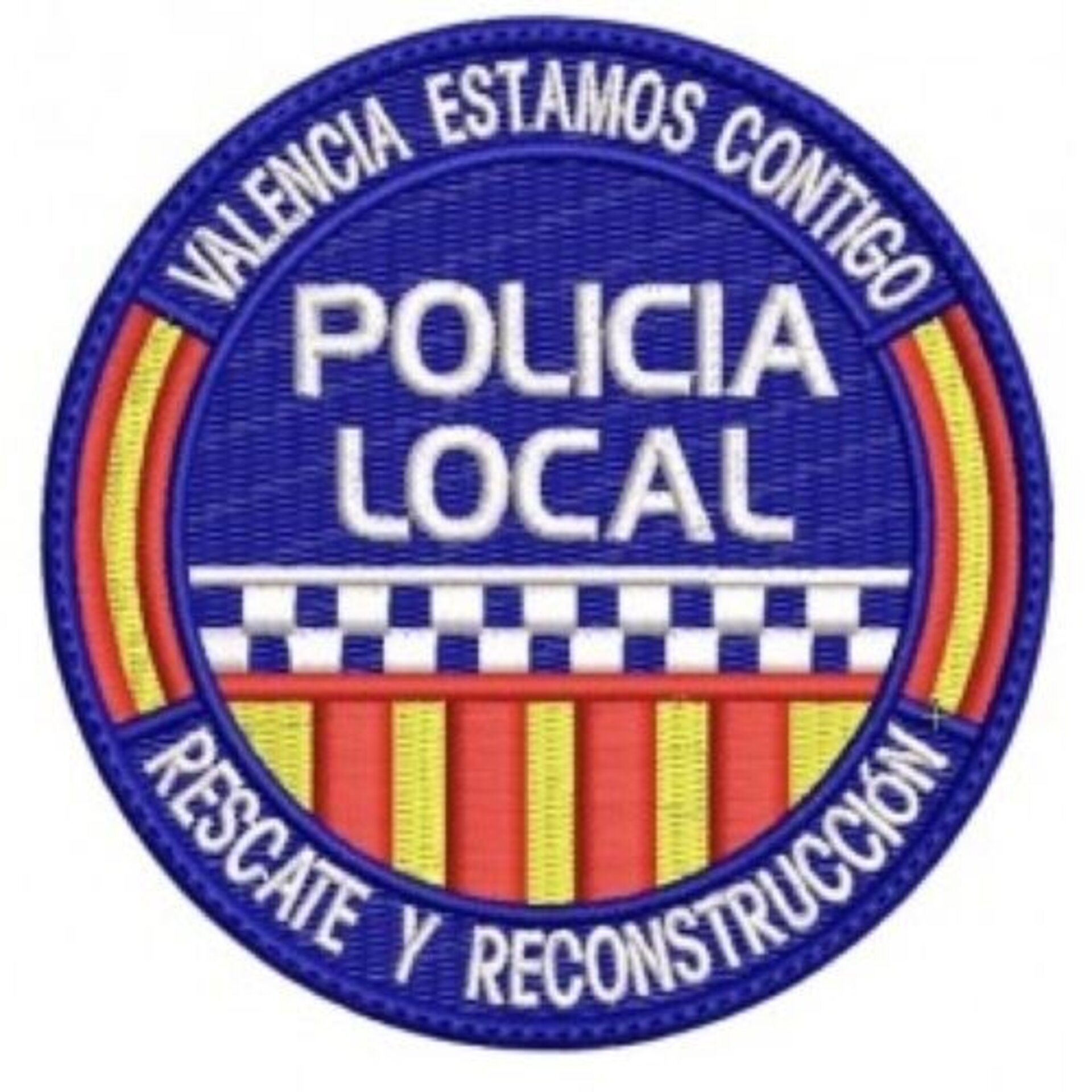PARCHE BORDADO POLICIA LOCAL  - RESCATE Y RECONSTRUCCIÓN - 1