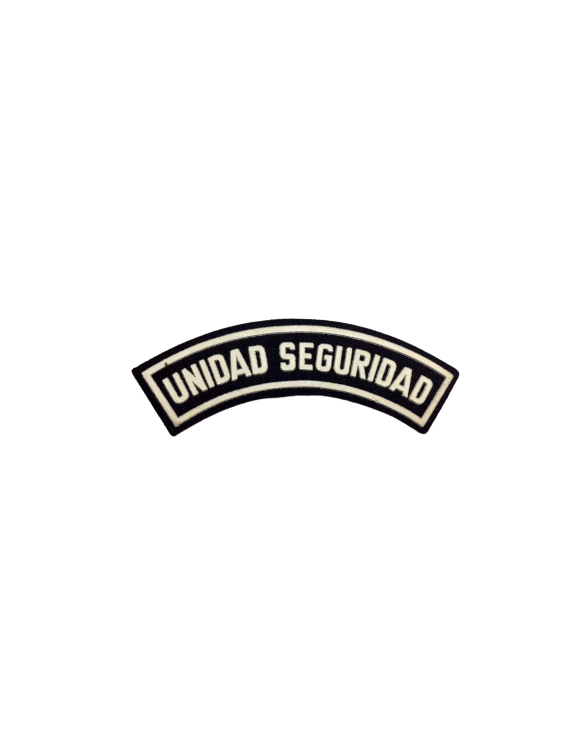 PARCHE UNIDAD SEGURIDAD NEGRO Y BLANCO - 1
